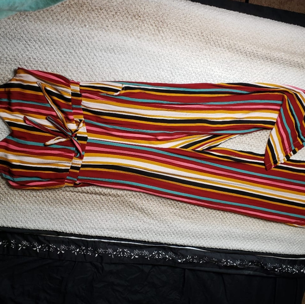 Multi colored, Striped romper
